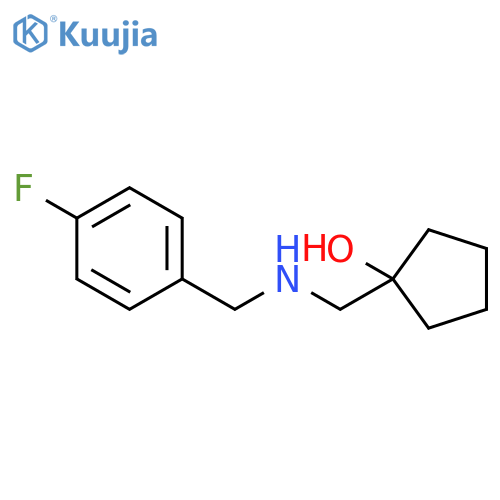 1-({(4-fluorophenyl)methylamino}methyl)cyclopentan-1-ol structure