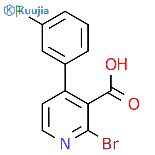 3-Pyridinecarboxylic acid, 2-bromo-4-(3-fluorophenyl)- structure