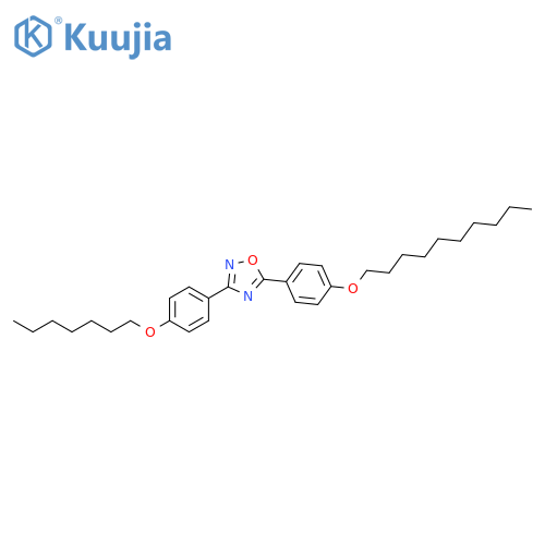 1,2,4-Oxadiazole, 5-[4-(decyloxy)phenyl]-3-[4-(heptyloxy)phenyl]- structure