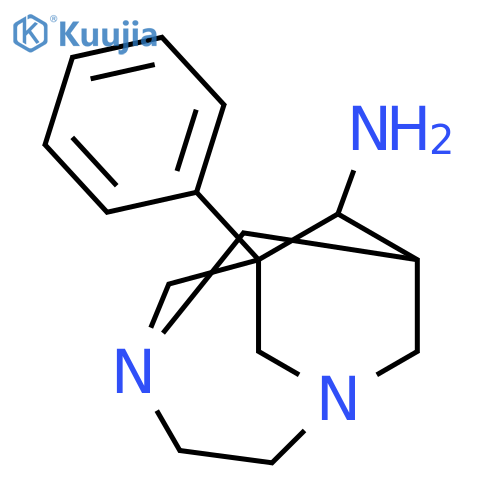 1-Phenyl-3,6-diazatricyclo[4.3.1.1~3,8~]undecan-9-amine structure