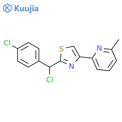 Pyridine, 2-[2-[chloro(4-chlorophenyl)methyl]-4-thiazolyl]-6-methyl- structure