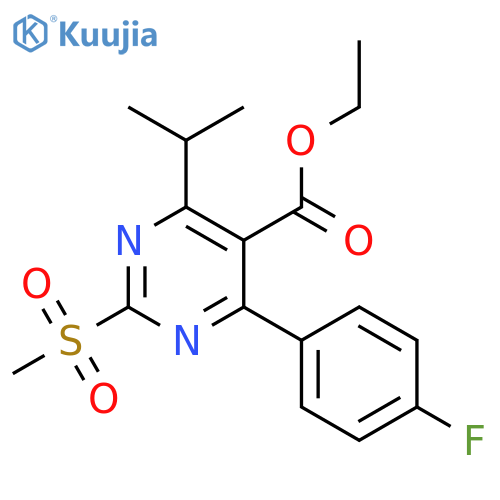 Ethyl 4-(4-Fluorophenyl)-6-isopropyl-2-(methylsulfonyl)pyrimidine-5-carboxylate structure