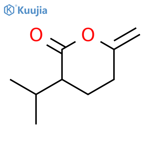 2H-Pyran-2-one,tetrahydro-6-methylene-3-(1-methylethyl)- structure