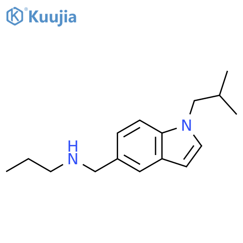 1H-Indole-5-methanamine, 1-(2-methylpropyl)-N-propyl- structure