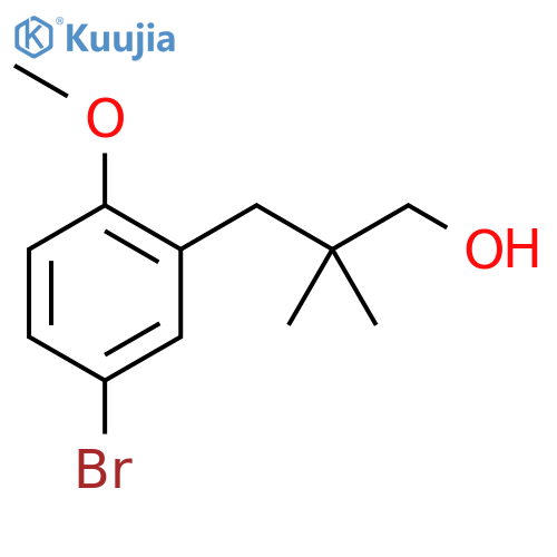 3-(5-bromo-2-methoxyphenyl)-2,2-dimethylpropan-1-ol structure