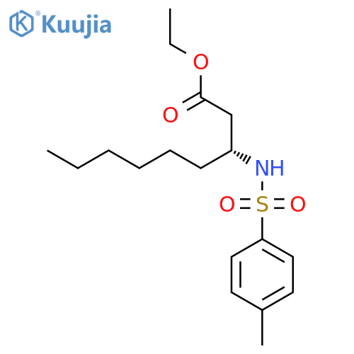 Nonanoic acid, 3-[[(4-methylphenyl)sulfonyl]amino]-, ethyl ester, (R)- structure