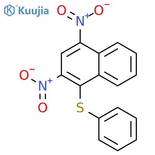 Naphthalene,2,4-dinitro-1-(phenylthio)- structure