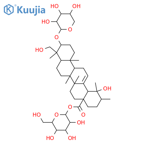 Urs-12-en-28-oic acid,3-(a-L-arabinopyranosyloxy)-19,23-dihydroxy-,b-D-glucopyranosyl ester, (3b,4a)- (9CI) structure