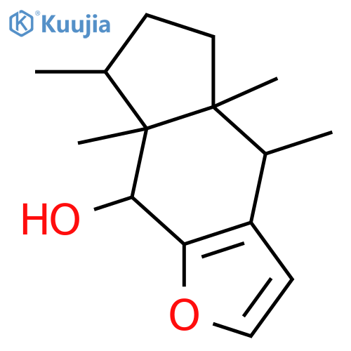 4H-Indeno[5,6-b]furan-8-ol,4a,5,6,7,7a,8-hexahydro-4,4a,7,7a-tetramethyl-, (4S,4aS,7R,7aS,8S)- (9CI) structure