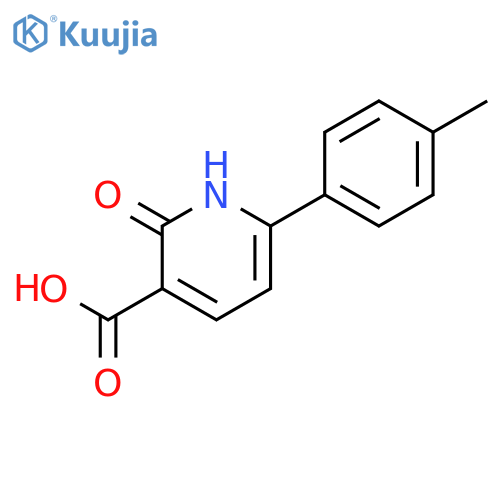 6-(4-methylphenyl)-2-oxo-1,2-dihydropyridine-3-carboxylic acid structure