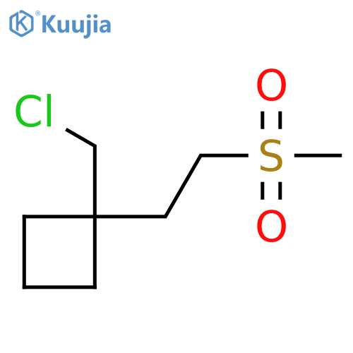 1-(Chloromethyl)-1-(2-methylsulfonylethyl)cyclobutane structure