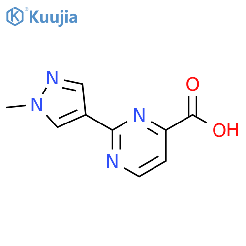4-Pyrimidinecarboxylic acid, 2-(1-methyl-1H-pyrazol-4-yl)- structure