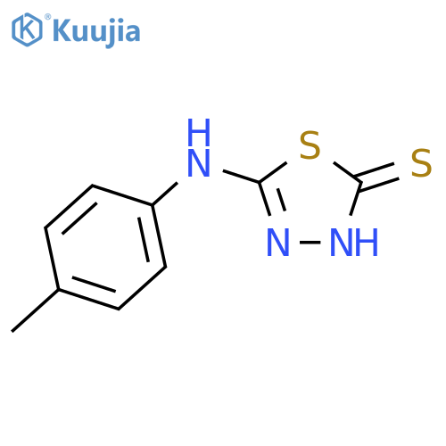 5-(4-methylphenyl)amino-1,3,4-thiadiazole-2-thiol structure