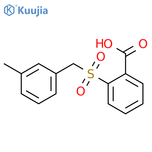 Benzoic acid, 2-[[(3-methylphenyl)methyl]sulfonyl]- structure