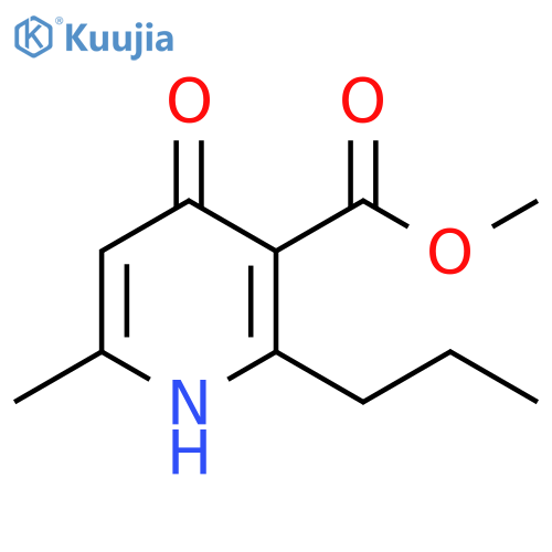 methyl 6-methyl-4-oxo-2-propyl-1,4-dihydropyridine-3-carboxylate structure