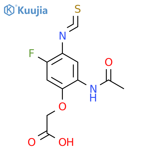 Acetic acid, [2-(acetylamino)-5-fluoro-4-isothiocyanatophenoxy]- structure