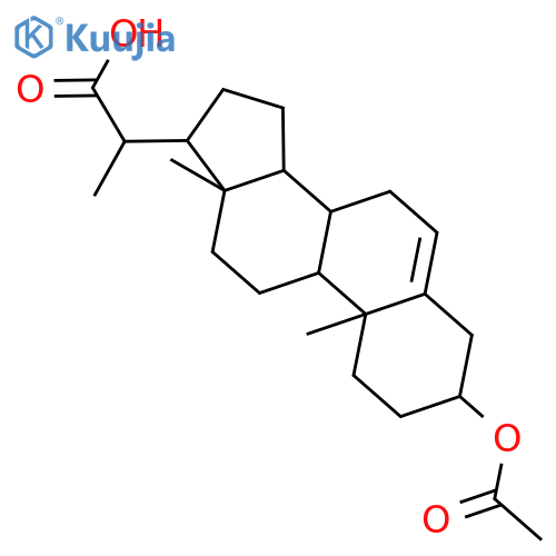 Pregn-5-ene-20-carboxylicacid, 3-(acetyloxy)-, (3b,20S)- structure