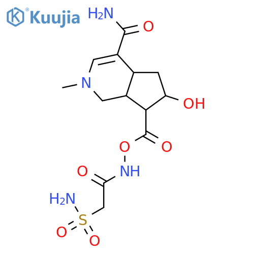 [(2-sulfamoylacetyl)amino] (4ar,6s,7r,7as)-4-carbamoyl-6-hydroxy-2-methyl-1,4a,5,6,7,7a-hexahydrocyclopenta[c]pyridine-7-carboxylate structure