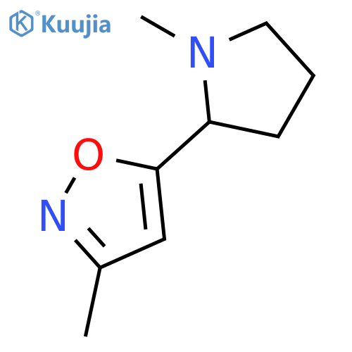 Isoxazole,3-methyl-5-[(2R)-1-methyl-2-pyrrolidinyl]- structure