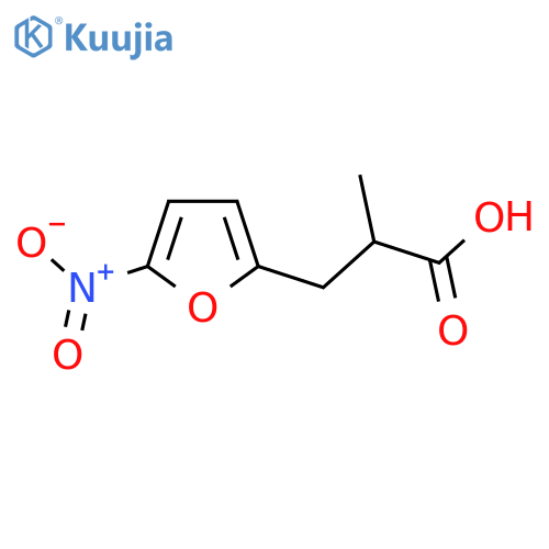 2-methyl-3-(5-nitrofuran-2-yl)propanoic acid structure