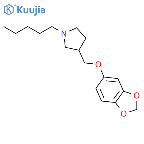 Pyrrolidine, 3-[(1,3-benzodioxol-5-yloxy)methyl]-1-pentyl- structure
