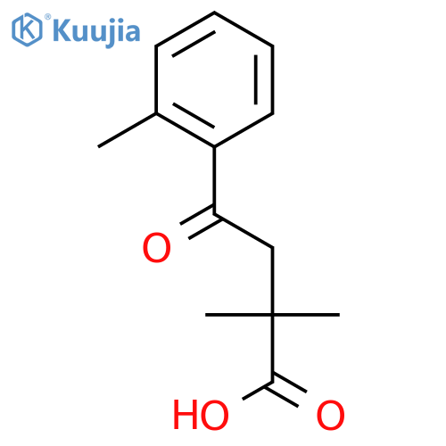 2,2-dimethyl-4-(o-tolyl)-4-oxo-butanoic acid structure