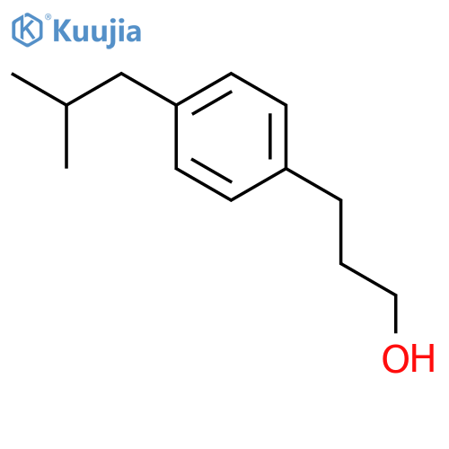 3-4-(2-methylpropyl)phenylpropan-1-ol structure