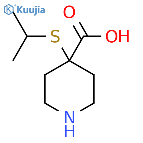 4-(Propan-2-ylsulfanyl)piperidine-4-carboxylic acid structure