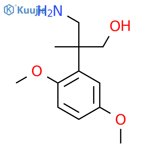 3-amino-2-(2,5-dimethoxyphenyl)-2-methylpropan-1-ol structure