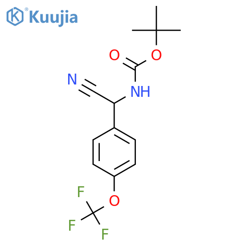 Tert-butyl(cyano(4-(trifluoromethoxy)phenyl)methyl)carbamate structure