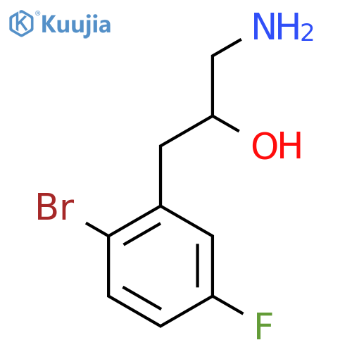 1-amino-3-(2-bromo-5-fluorophenyl)propan-2-ol structure