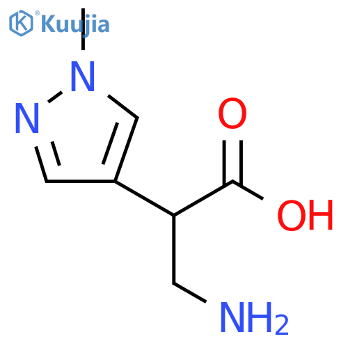 3-amino-2-(1-methyl-1H-pyrazol-4-yl)propanoic acid structure