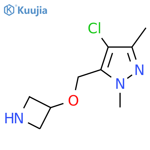 5-[(Azetidin-3-yloxy)methyl]-4-chloro-1,3-dimethyl-1h-pyrazole structure
