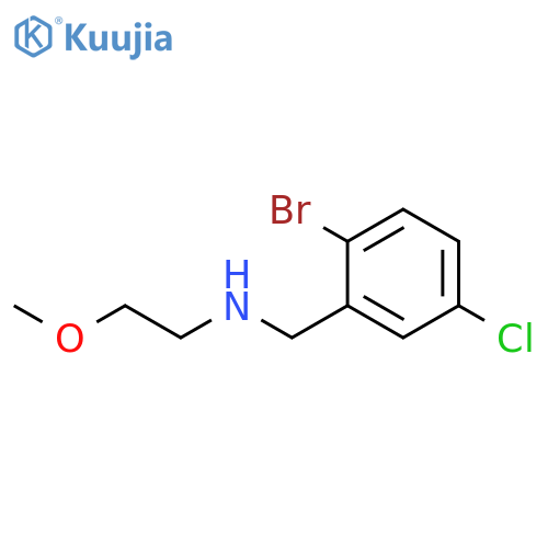 (2-bromo-5-chlorophenyl)methyl(2-methoxyethyl)amine structure