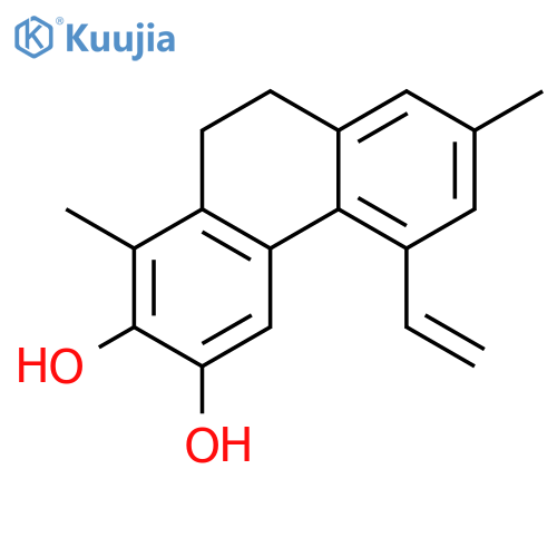 2,3-dihydroxy-1,7-dimethyl-5-vinyl-9,10-dihydrophenanthrene structure
