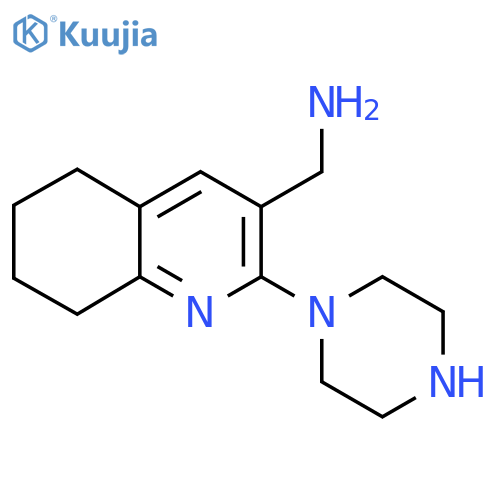 2-(piperazin-1-yl)-5,6,7,8-tetrahydroquinolin-3-ylmethanamine structure