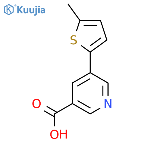 5-(5-Methylthiophen-2-yl)pyridine-3-carboxylic acid structure