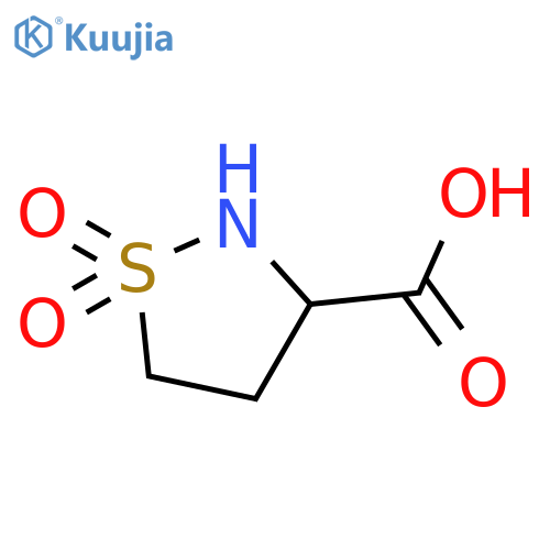 3-Isothiazolidinecarboxylicacid, 1,1-dioxide, (3S)- structure