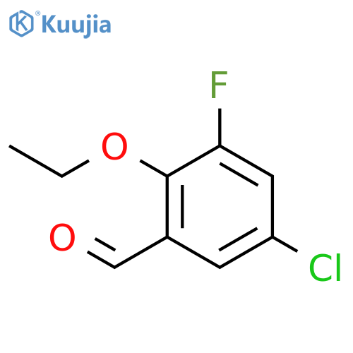 Benzaldehyde, 5-chloro-2-ethoxy-3-fluoro- structure