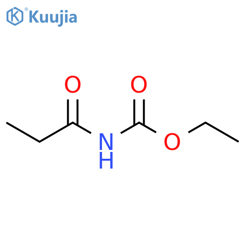 Carbamic acid,(1-oxopropyl)-, ethyl ester (9CI) structure
