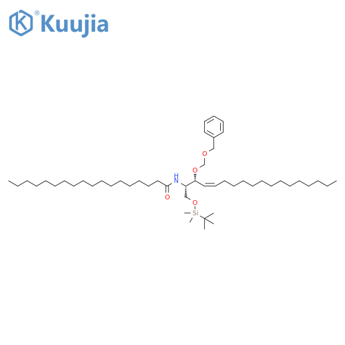 Octadecanamide, N-[1-[[[(1,1-dimethylethyl)dimethylsilyl]oxy]methyl]-2-[(phenylmethoxy)methoxy]-3-heptadecenyl]-, [R-[R*,S*-(Z)]]- (9CI) structure