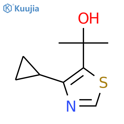 2-(4-cyclopropyl-1,3-thiazol-5-yl)propan-2-ol structure