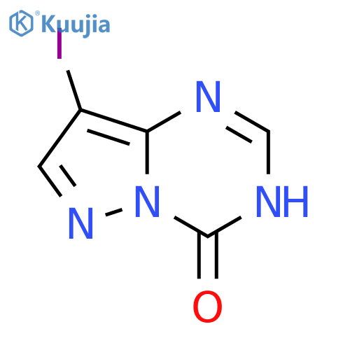 8-iodo-1H,4H-pyrazolo[1,5-a][1,3,5]triazin-4-one structure