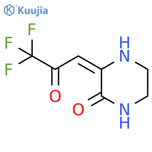 3-(3,3,3-trifluoro-2-oxopropylidene)-2-Piperazinone structure