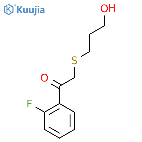 1-(2-Fluorophenyl)-2-(3-hydroxypropylsulfanyl)ethanone structure