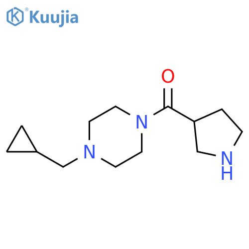 1-(cyclopropylmethyl)-4-(pyrrolidine-3-carbonyl)piperazine structure