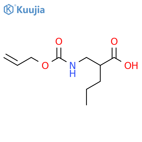 2-({(prop-2-en-1-yloxy)carbonylamino}methyl)pentanoic acid structure