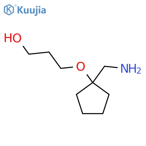 3-{1-(aminomethyl)cyclopentyloxy}propan-1-ol structure