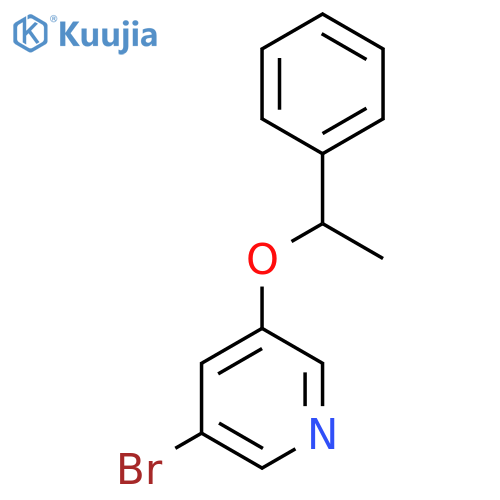 3-Bromo-5-(1-phenylethoxy)pyridine structure