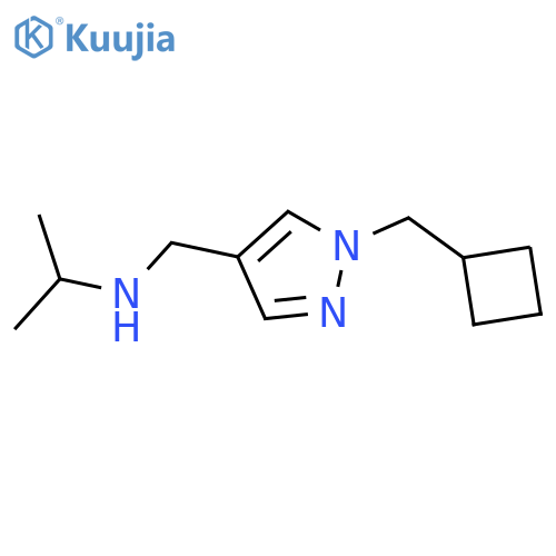 {[1-(cyclobutylmethyl)-1H-pyrazol-4-yl]methyl}(propan-2-yl)amine structure
